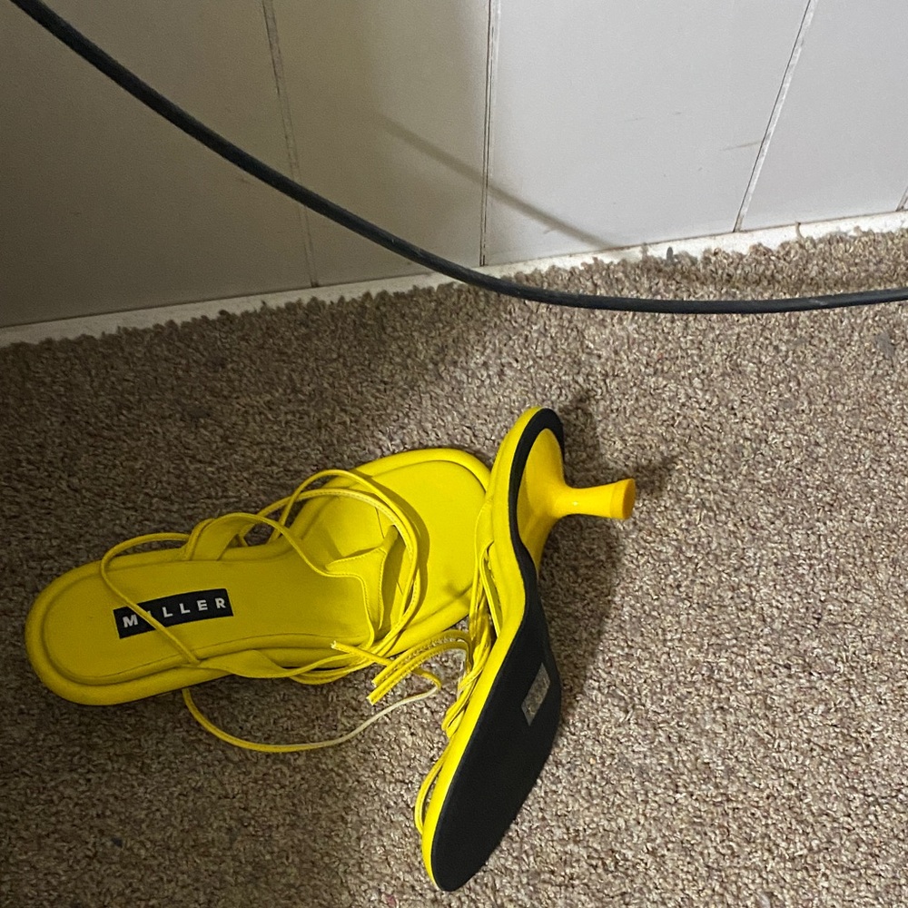 Miller Yellow Strappy Heels